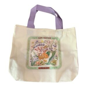 Bunny Lulu “Happy Together” Canvas Tote Bag – 10.5” x 9”